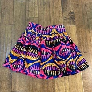 Chen Burkett Multi-Color High Waist Short Skirt - NWT